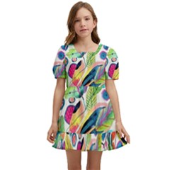 Floral Kids  Short Sleeve Dolly Dress