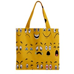 Emojis Zipper Grocery Tote Bag by Sparkle