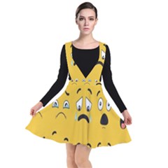 Emojis Plunge Pinafore Dress by Sparkle