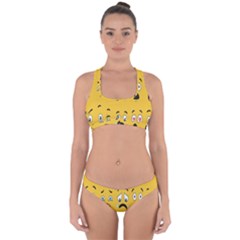 Emojis Cross Back Hipster Bikini Set by Sparkle