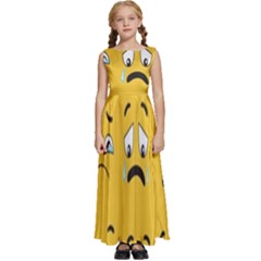 Emojis Kids  Satin Sleeveless Maxi Dress by Sparkle