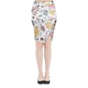 Flowers Pattern Midi Wrap Pencil Skirt View1