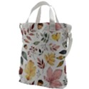 Flowers Pattern Canvas Messenger Bag View1