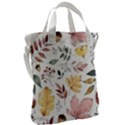 Flowers Pattern Canvas Messenger Bag View2