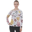 Flowers Pattern Women s Pique Long Sleeve Tee View1