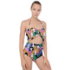 Women Scallop Top Cut Out Swimsuit by Sparkle