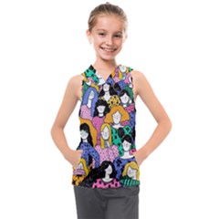 Women Kids  Sleeveless Hoodie by Sparkle