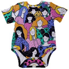 Women Baby Short Sleeve Onesie Bodysuit