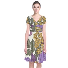 Spring Floral Short Sleeve Front Wrap Dress by Sparkle