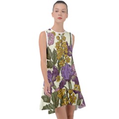 Spring Floral Frill Swing Dress