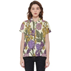 Spring Floral Short Sleeve Pocket Shirt by Sparkle