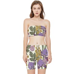 Spring Floral Stretch Shorts And Tube Top Set by Sparkle