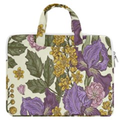 Spring Floral Macbook Pro 16  Double Pocket Laptop Bag 