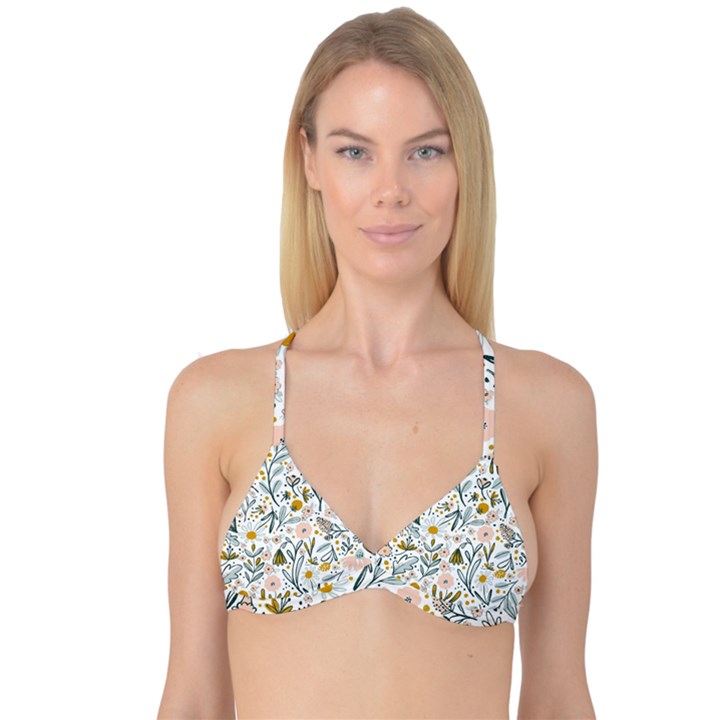 Floral Reversible Tri Bikini Top