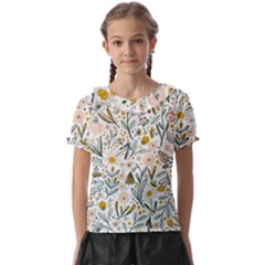 Floral Kids  Frill Chiffon Blouse