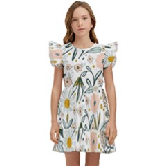 Floral Kids  Winged Sleeve Dress