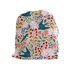 Floral Drawstring Pouch (xl) by Sparkle