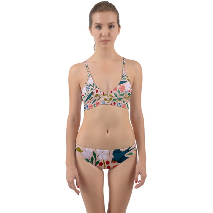 Floral Wrap Around Bikini Set