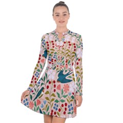 Floral Long Sleeve Panel Dress by Sparkle