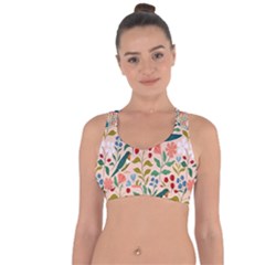 Floral Cross String Back Sports Bra by Sparkle