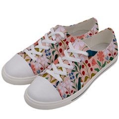 Floral Women s Low Top Canvas Sneakers by Sparkle