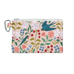 Floral Canvas Cosmetic Bag (medium) by Sparkle