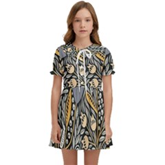 Floral Kids  Sweet Collar Dress