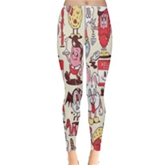 Retro Food Leggings  by Sparkle