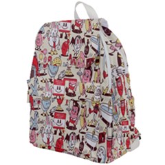 Retro Food Top Flap Backpack by Sparkle