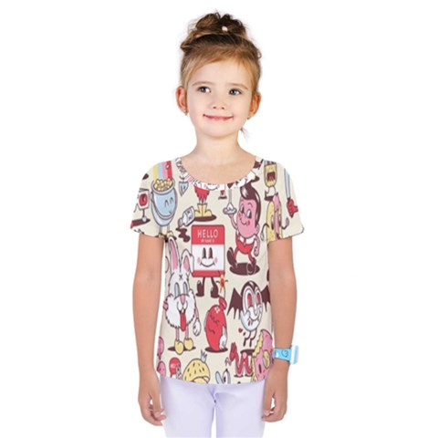 Retro Food Kids  One Piece Tee by Sparkle