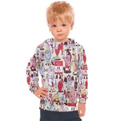 Retro Food Kids  Hooded Pullover by Sparkle