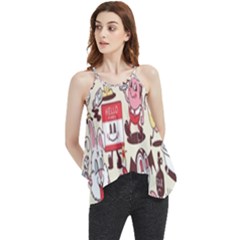 Retro Food Flowy Camisole Tank Top by Sparkle