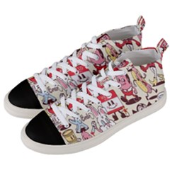 Retro Food Men s Mid-top Canvas Sneakers by Sparkle