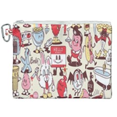 Retro Food Canvas Cosmetic Bag (xxl) by Sparkle