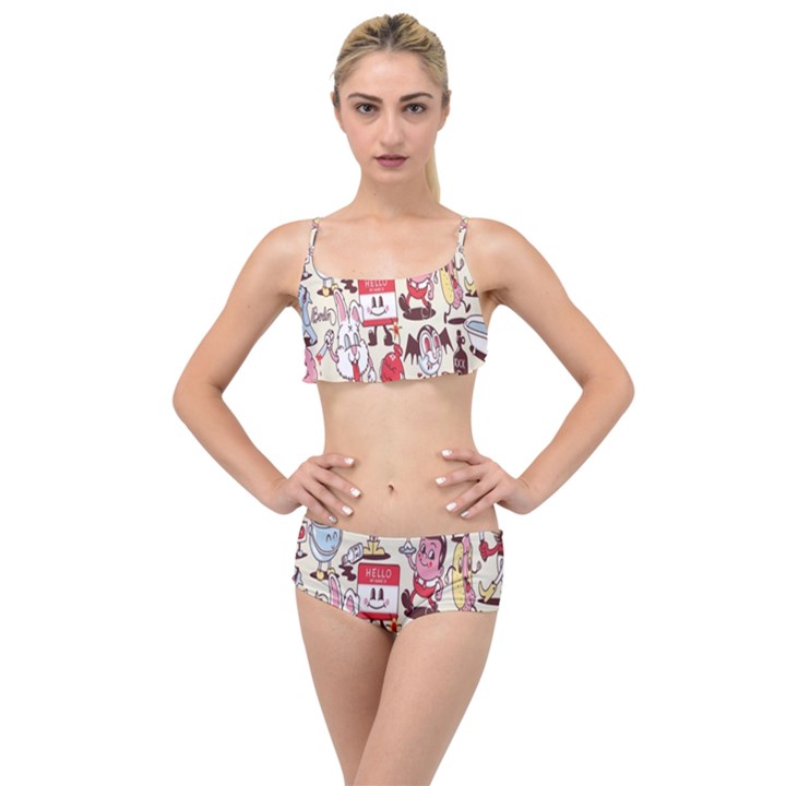 Retro Food Layered Top Bikini Set