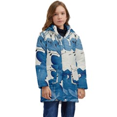 Floral Kid s Hooded Longline Puffer Jacket