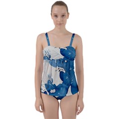 Floral Twist Front Tankini Set by Sparkle