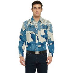 Floral Men s Long Sleeve Pocket Shirt  by Sparkle