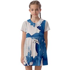 Floral Kids  Asymmetric Collar Dress