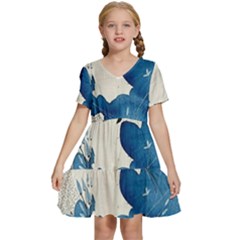 Floral Kids  Short Sleeve Tiered Mini Dress