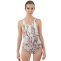 Floral Cut-Out Back One Piece Swimsuit View1