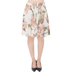 Floral Velvet High Waist Skirt by Sparkle