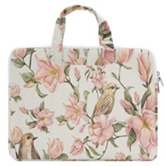 Floral Macbook Pro 16  Double Pocket Laptop Bag  by Sparkle