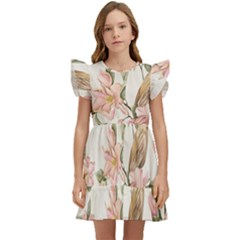 Floral Kids  Winged Sleeve Dress