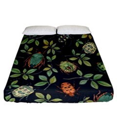 Nature With Bugs Fitted Sheet (california King Size) by Sparkle