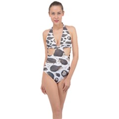 Hedgehog Halter Front Plunge Swimsuit by Sparkle