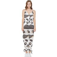 Hedgehog Sleeveless Tie Ankle Chiffon Jumpsuit by Sparkle