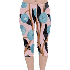 Fruits Velvet Capri Leggings  by Sparkle