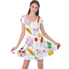 Summer-fair-food-goldfish Copy Copy Cap Sleeve Dress by Nexatart