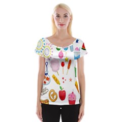 Summer-fair-food-goldfish Copy Copy Cap Sleeve Top by Nexatart